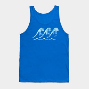 Blue Atlantic Ocean Waves Tank Top